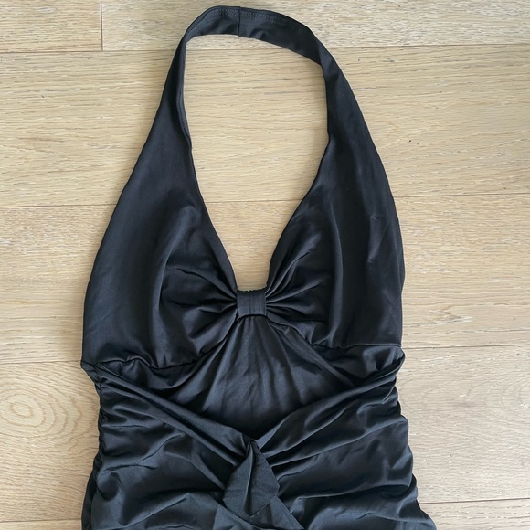 Vintage Marciano 90s Halter Black Dress - Picture 2 of 5